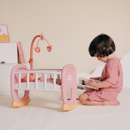 SMOBY Baby Nurse lopšys su karusele 4