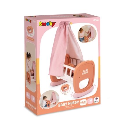 Smoby Baby Nurse lopšys su baldakimu 7 Smoby Baby Nurse lopšys su baldakimu 7