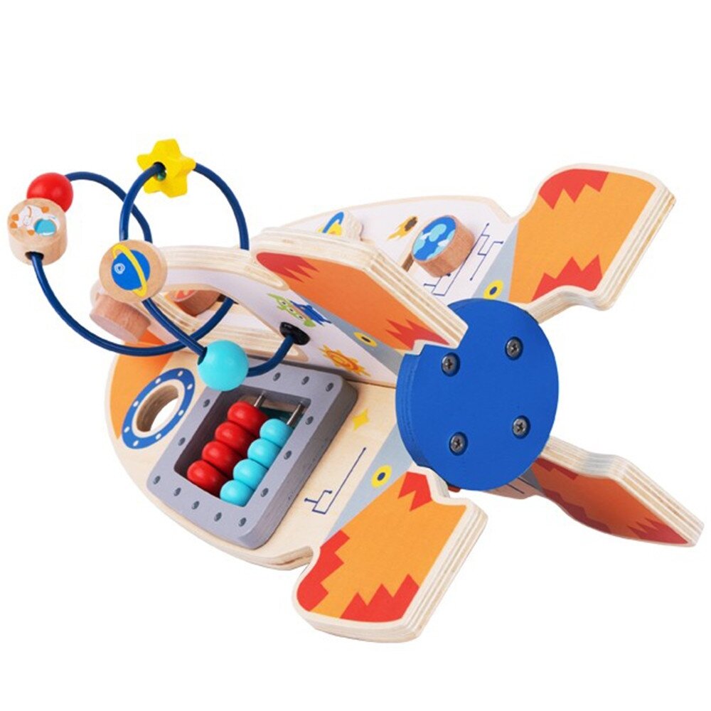 Tooky Toy Didelė medinė daugiafunkcė edukacinė raketa 8 Tooky Toy Didelė medinė daugiafunkcė edukacinė raketa 8