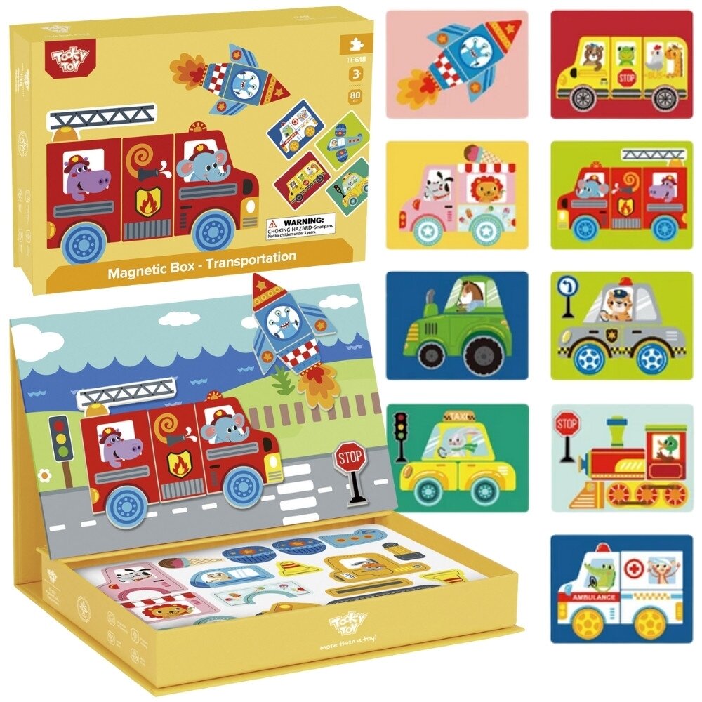 TOOKY TOY Edukacinė Montessori magnetinė dėlionė dėžutėje vaikams 80 el. TOOKY TOY Edukacinė Montessori magnetinė dėlionė dėžutėje vaikams 80 el.