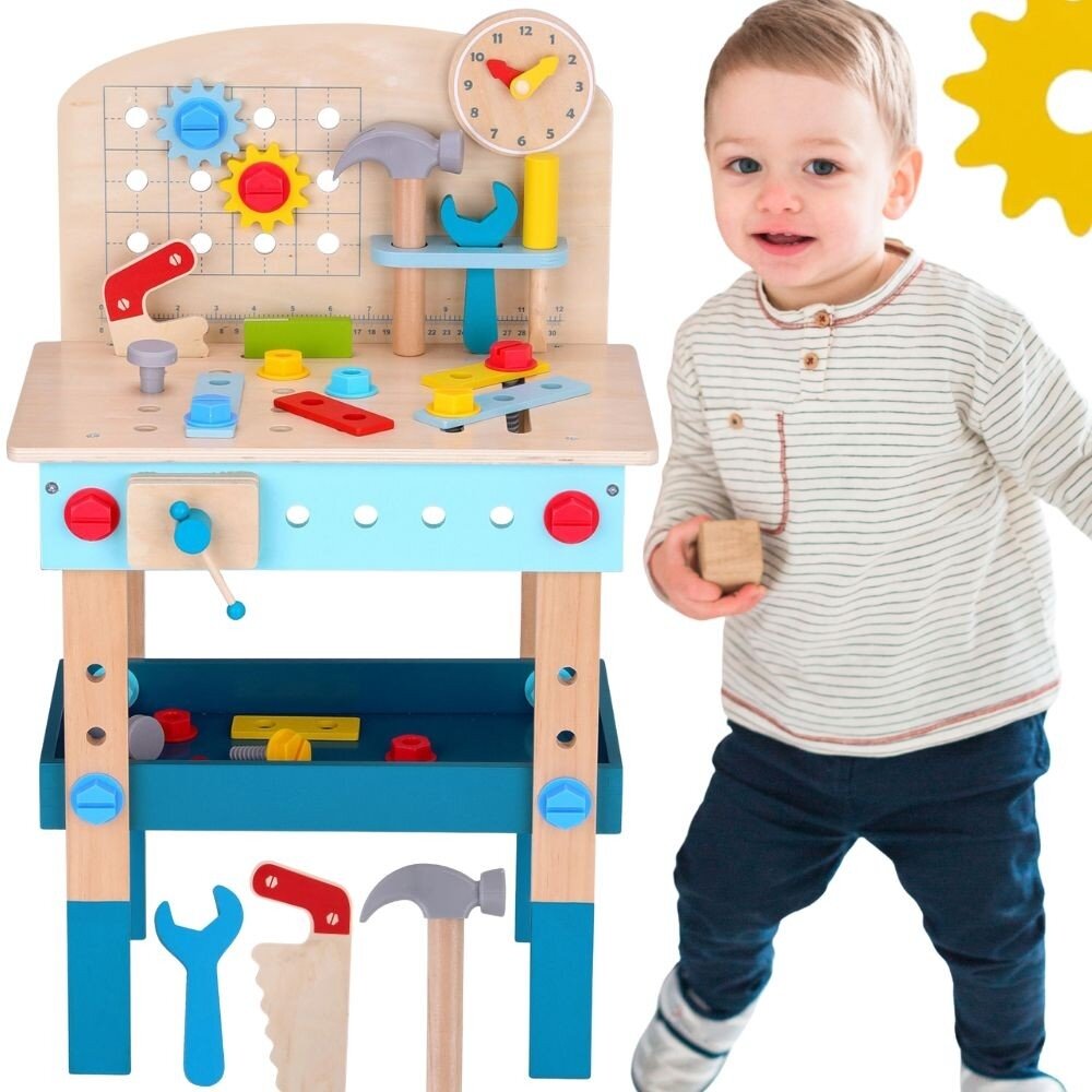 TOOKY TOY Medinis meistravimo stalas dirbtuvės