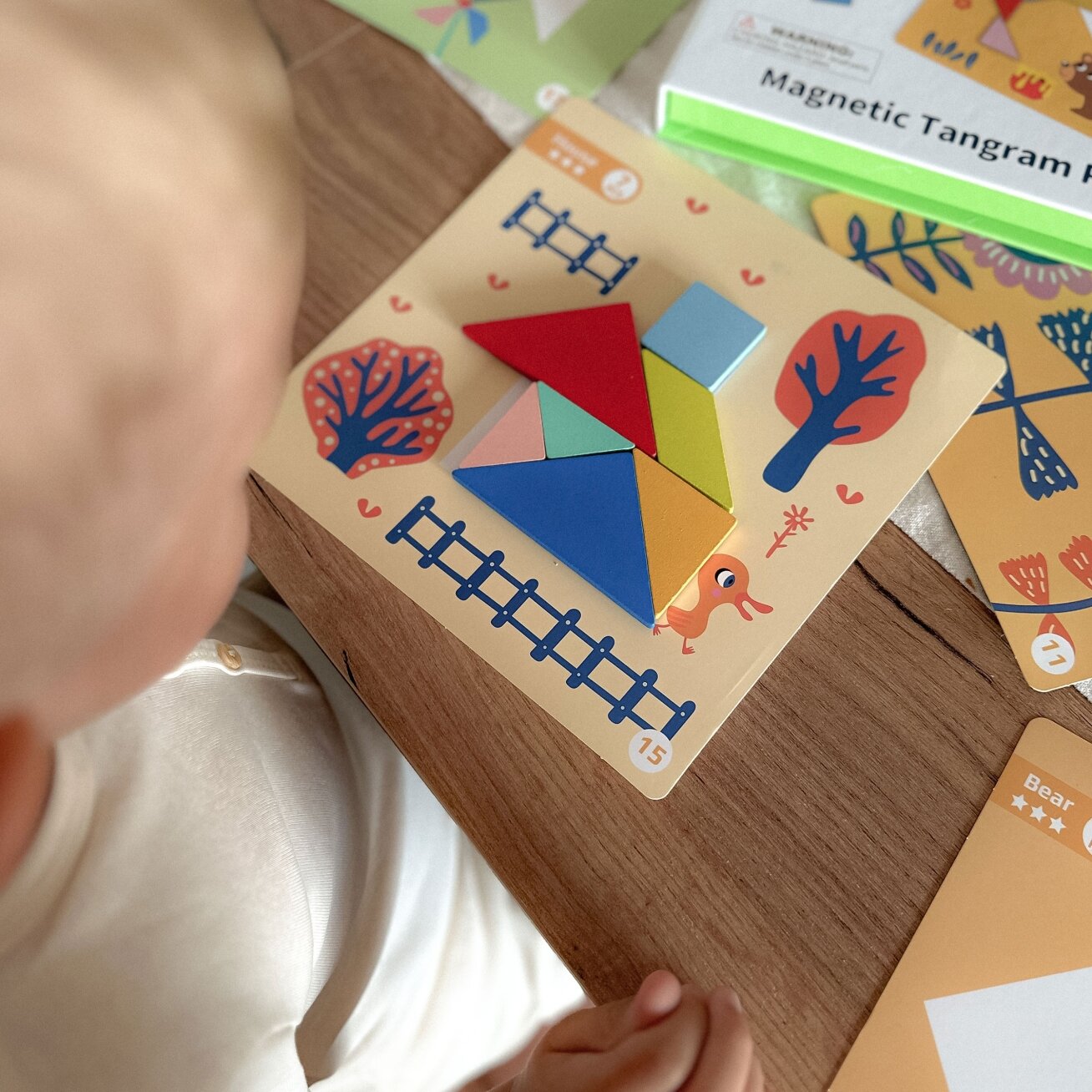 TOOKY TOY Tangram dėlionė vaikams – formų mokymasis, figūros, formos, 18 el. 2 TOOKY TOY Tangram dėlionė vaikams – formų mokymasis, figūros, formos, 18 el. 2