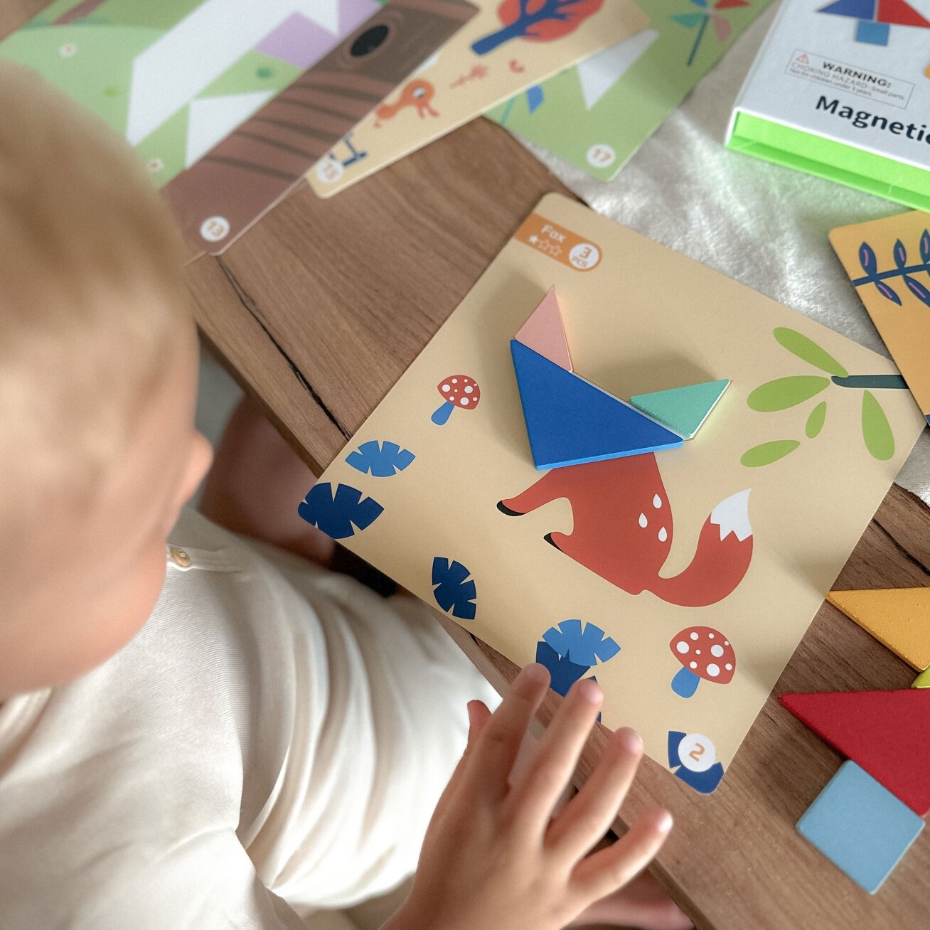 TOOKY TOY Tangram dėlionė vaikams – formų mokymasis, figūros, formos, 18 el. 6