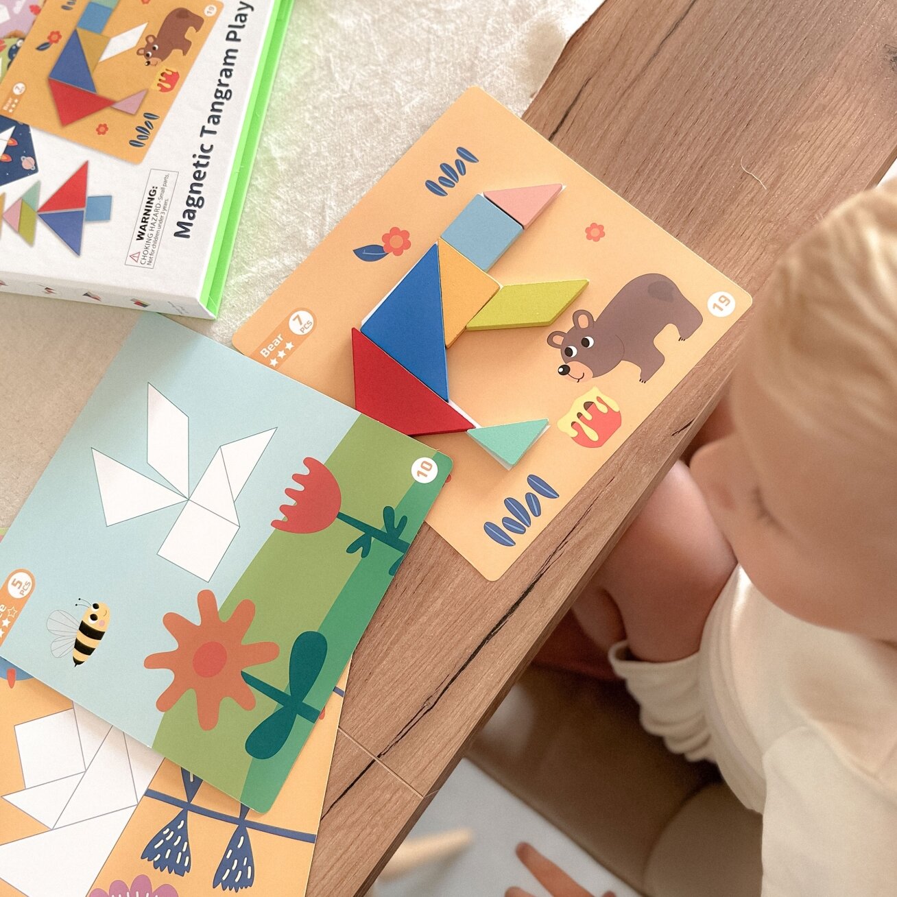 TOOKY TOY Tangram dėlionė vaikams – formų mokymasis, figūros, formos, 18 el. 7 TOOKY TOY Tangram dėlionė vaikams – formų mokymasis, figūros, formos, 18 el. 7
