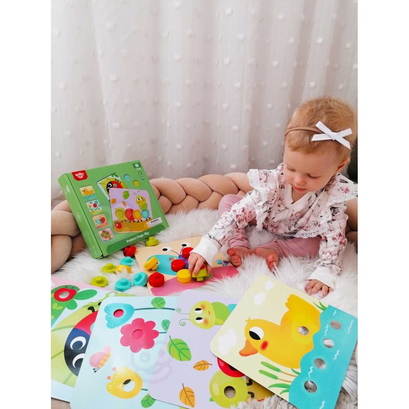 TOOKY TOY Dėlionė Kaladėlės vaikams Gyvūnai Derinimas Formų ir spalvų mokymasis + kortelės 2