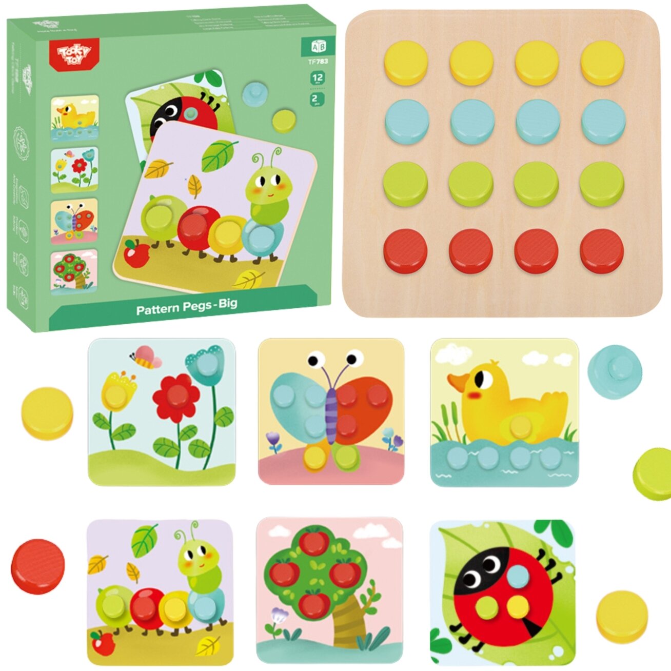 TOOKY TOY Dėlionė Kaladėlės vaikams Gyvūnai Derinimas Formų ir spalvų mokymasis + kortelės TOOKY TOY Dėlionė Kaladėlės vaikams Gyvūnai Derinimas Formų ir spalvų mokymasis + kortelės