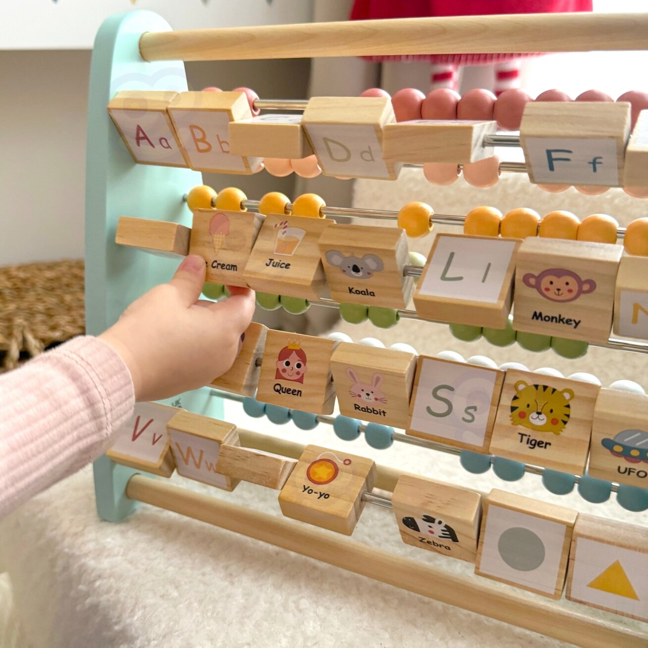 TOOKY TOY Dvipusis skaitliukas Abėcėlė Paveikslėliai 3 TOOKY TOY Dvipusis skaitliukas Abėcėlė Paveikslėliai 3