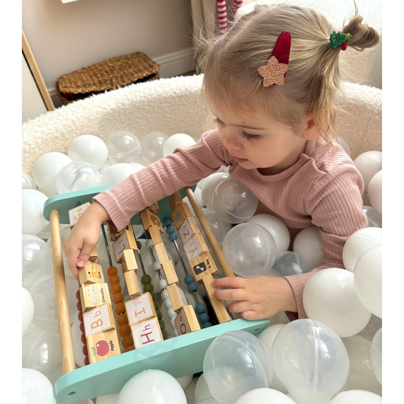 TOOKY TOY Dvipusis skaitliukas Abėcėlė Paveikslėliai 6 TOOKY TOY Dvipusis skaitliukas Abėcėlė Paveikslėliai 6