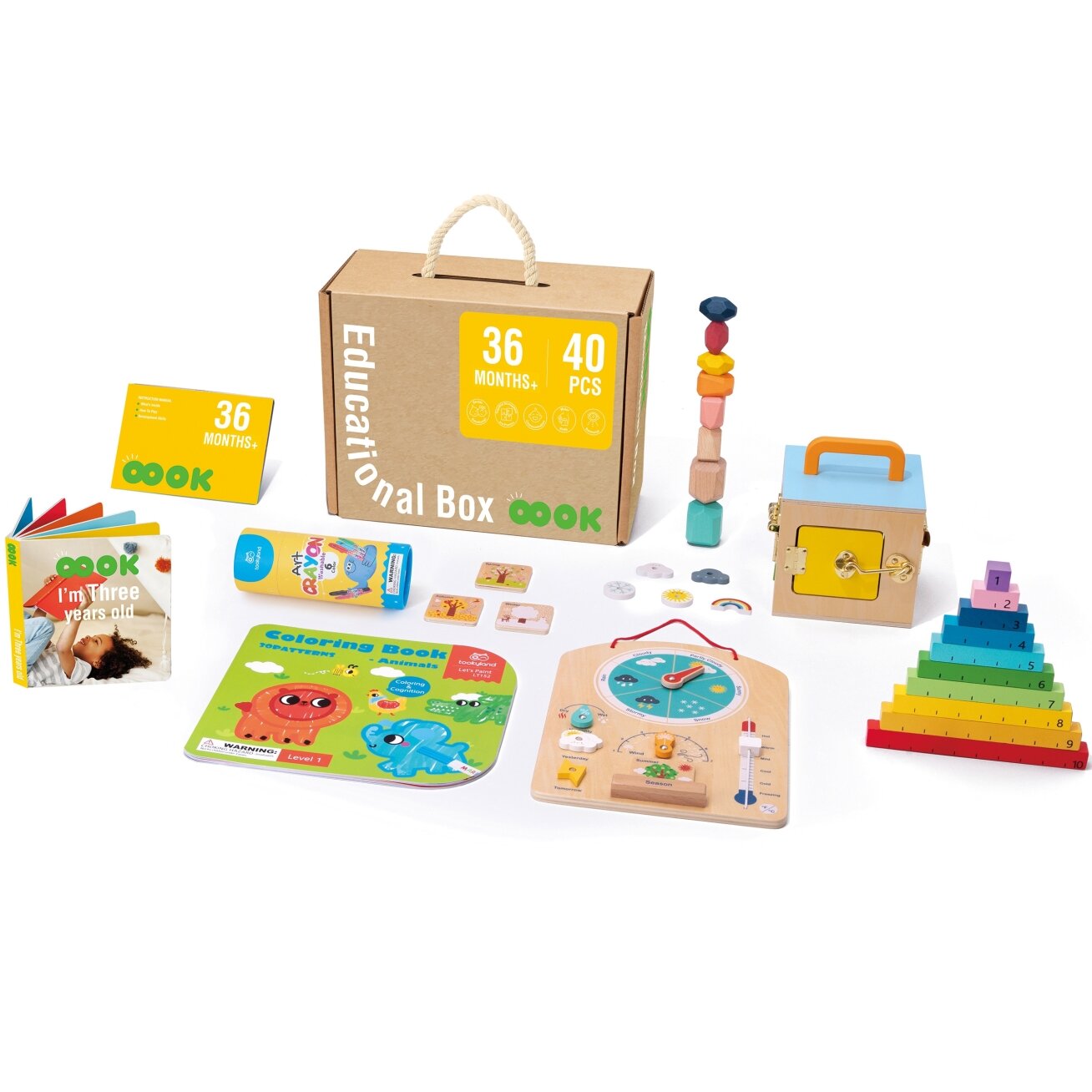 Tooky Toy Edukacinė Montessori dėžutė – dėlionė, skaitliukai, orų lentelė 6in1 nuo 3 metų 9 Tooky Toy Edukacinė Montessori dėžutė – dėlionė, skaitliukai, orų lentelė 6in1 nuo 3 metų 9