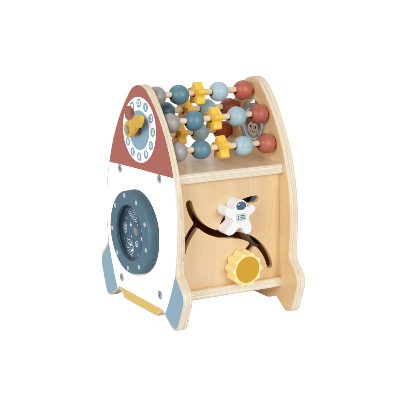 TOOKY TOY Kosminė veiklų raketa – rūšiuoklis, labirintas, medinė 6