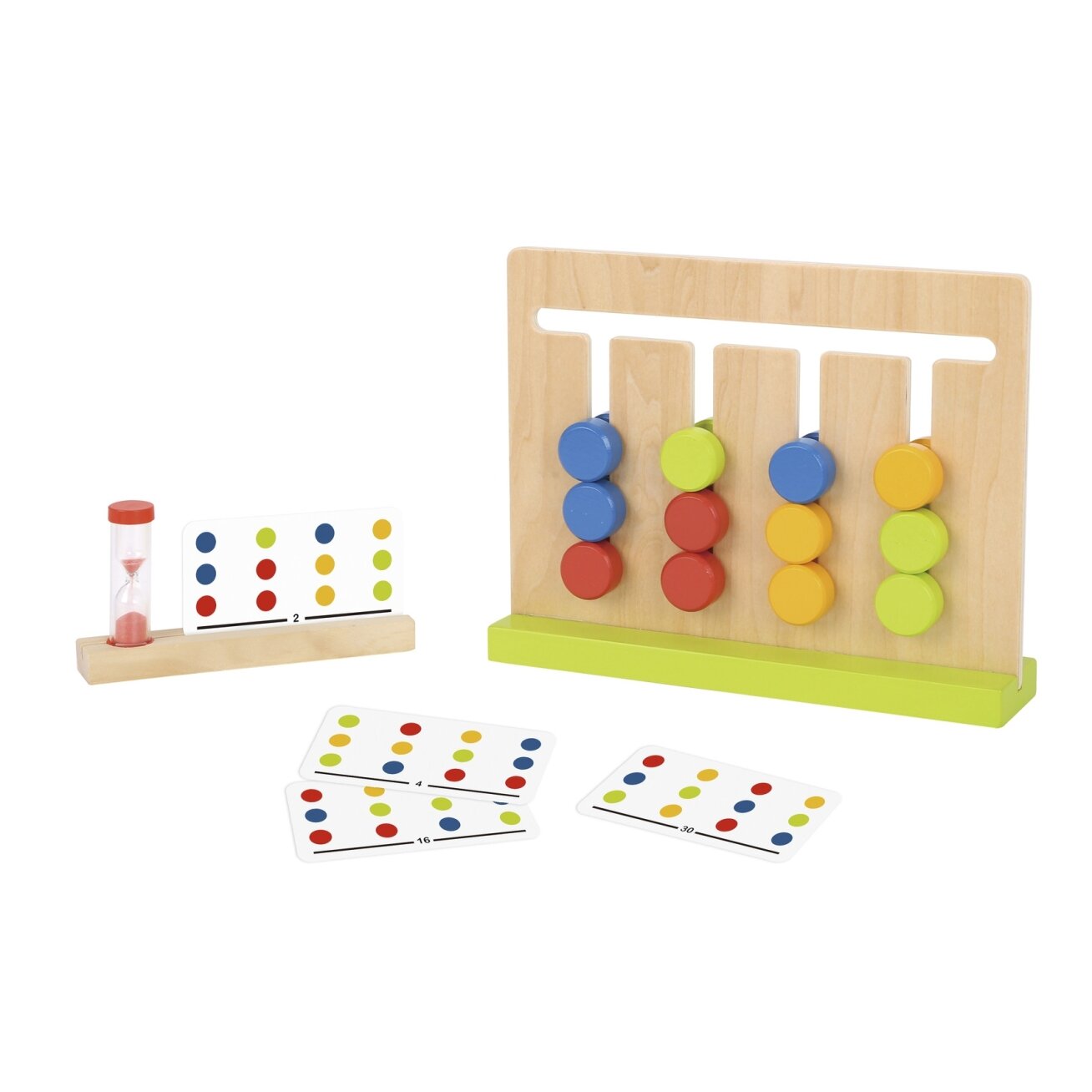 TOOKY TOY Loginis žaidimas – užduočių dėlionė laikui, spalvos, 30 raštų, 18 el. 1