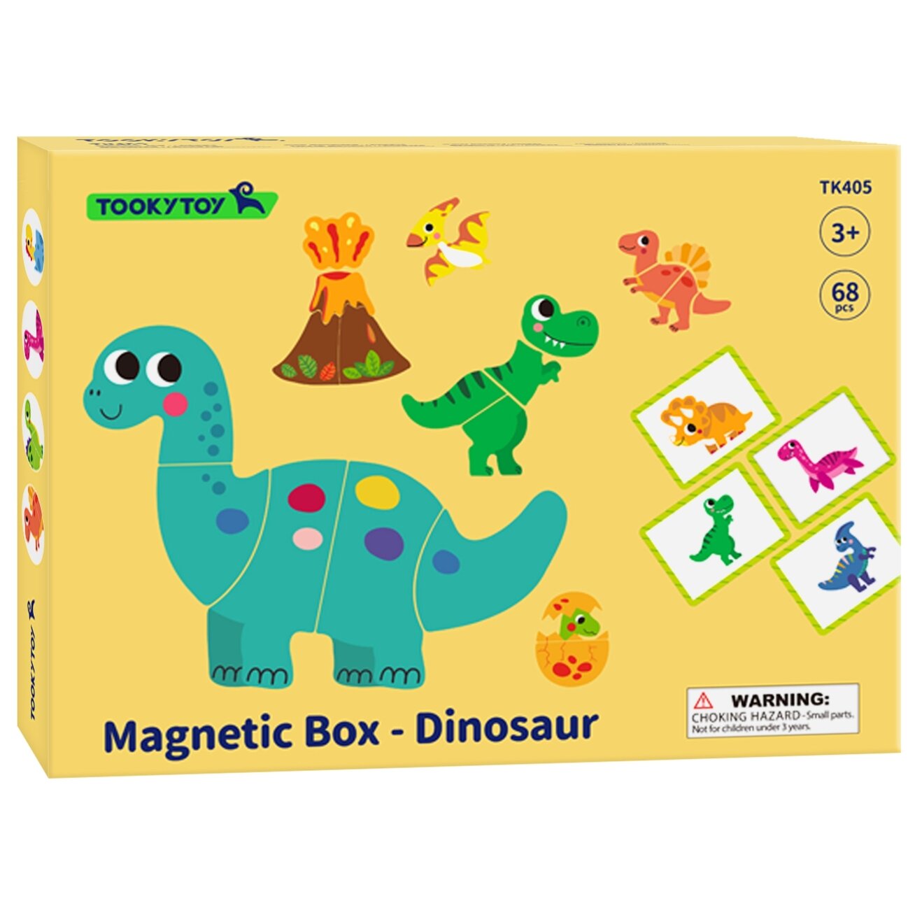 TOOKY TOY Magnetinė dėlionė Dinozaurai Puzzle 9 TOOKY TOY Magnetinė dėlionė Dinozaurai Puzzle 9