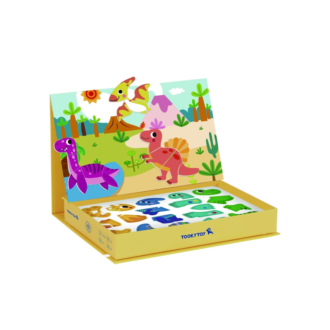 TOOKY TOY Magnetinė dėlionė Dinozaurai Puzzle TOOKY TOY Magnetinė dėlionė Dinozaurai Puzzle
