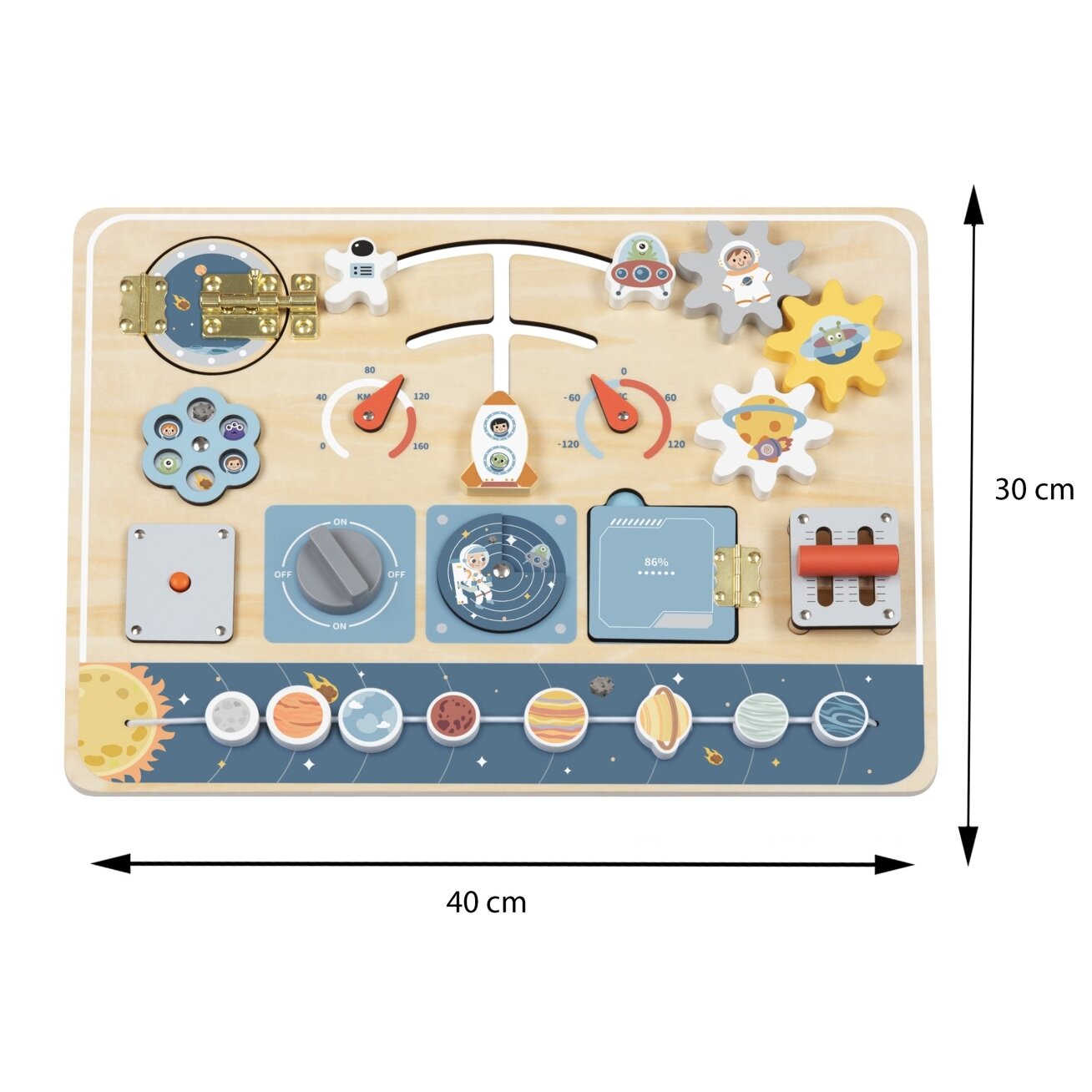 TOOKY TOY Medinė Montessori edukacinė veiklos lenta Astronautas Kosminis laivas 5 TOOKY TOY Medinė Montessori edukacinė veiklos lenta Astronautas Kosminis laivas 5