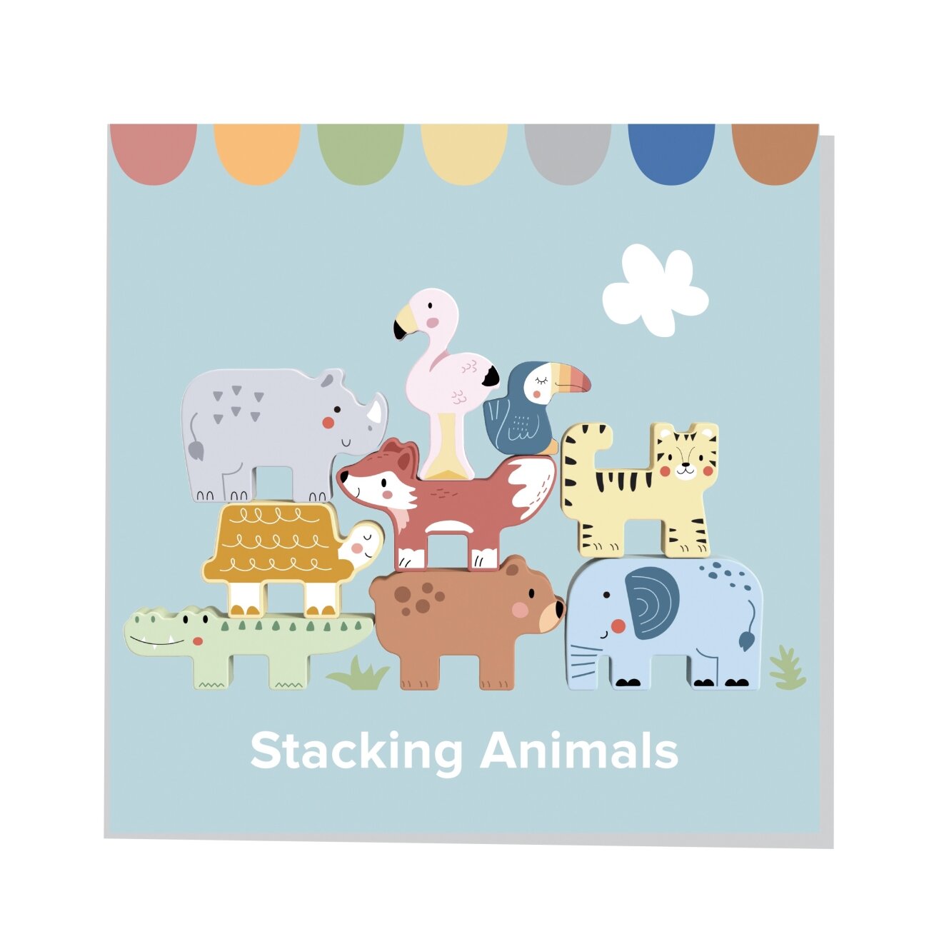 TOOKY TOY Medinės kaladėlės dėlionė Gyvūnėliai Montessori 9 el. 7 TOOKY TOY Medinės kaladėlės dėlionė Gyvūnėliai Montessori 9 el. 7