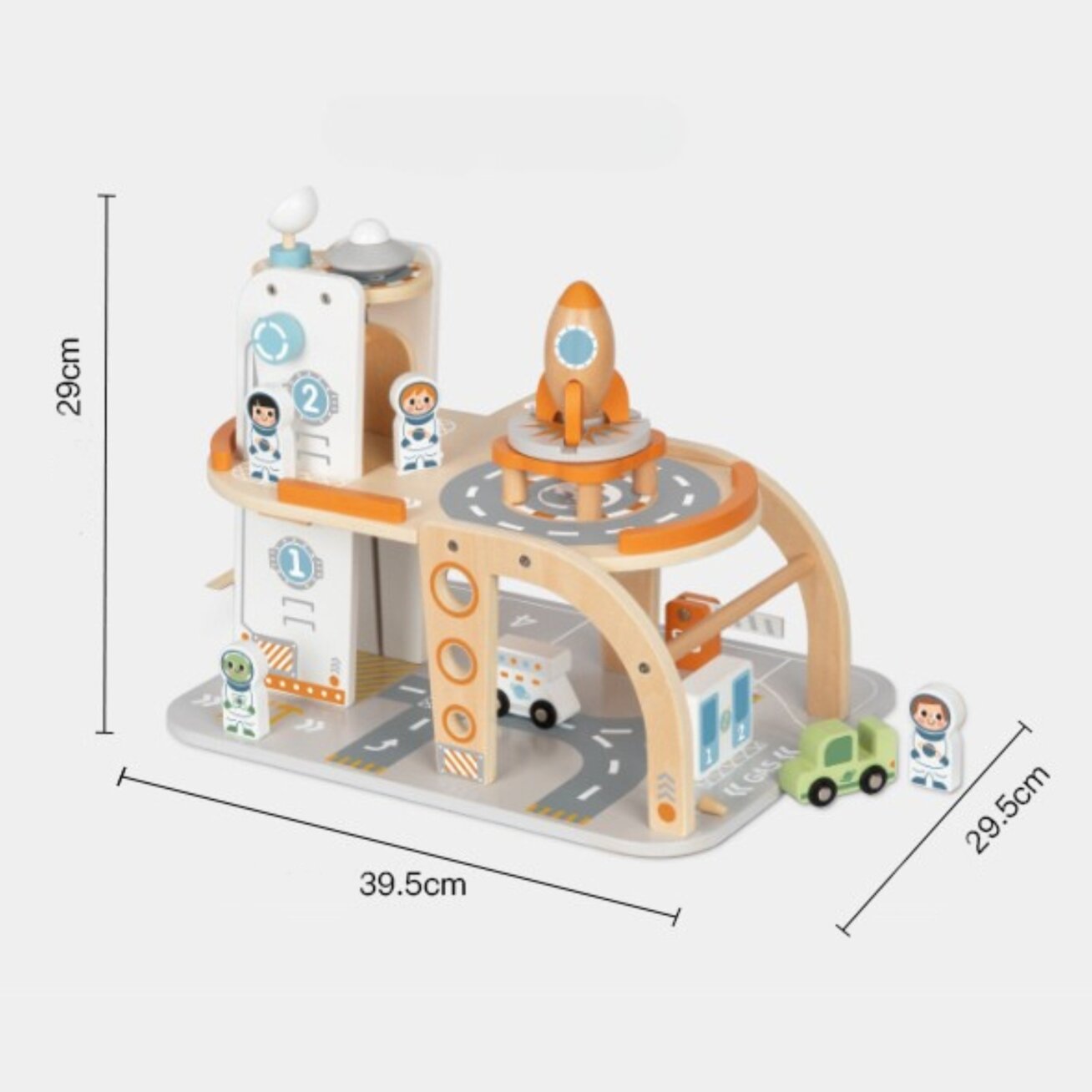 TOOKY TOY Medinis kosminis parkingas – kosminė stotis 14 TOOKY TOY Medinis kosminis parkingas – kosminė stotis 14