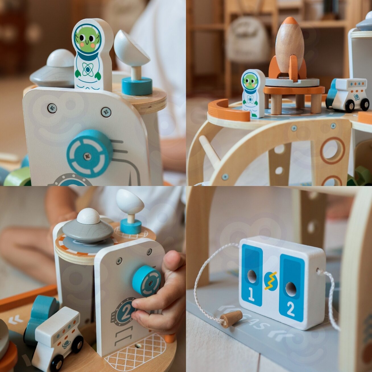 TOOKY TOY Medinis kosminis parkingas – kosminė stotis 2 TOOKY TOY Medinis kosminis parkingas – kosminė stotis 2