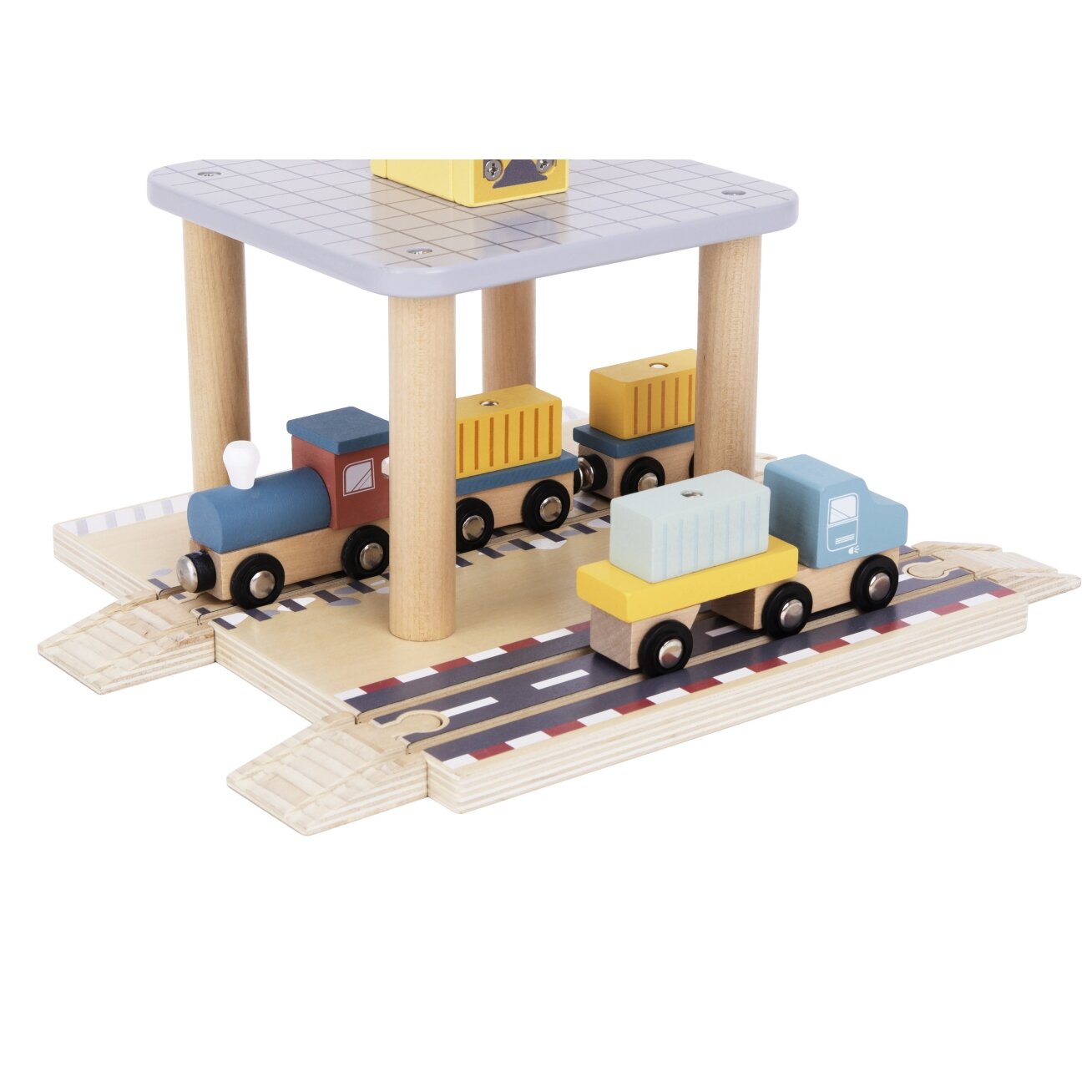 TOOKY TOY Medinis uosto krano rinkinys 7 TOOKY TOY Medinis uosto krano rinkinys 7