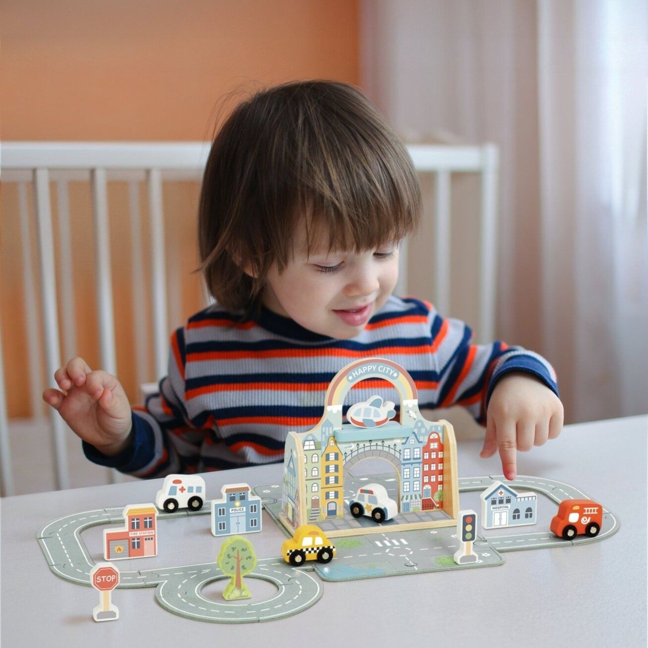 TOOKY TOY Mini miesto rinkinys nešiojamas rinkinys krepšys automobiliai 1 TOOKY TOY Mini miesto rinkinys nešiojamas rinkinys krepšys automobiliai 1