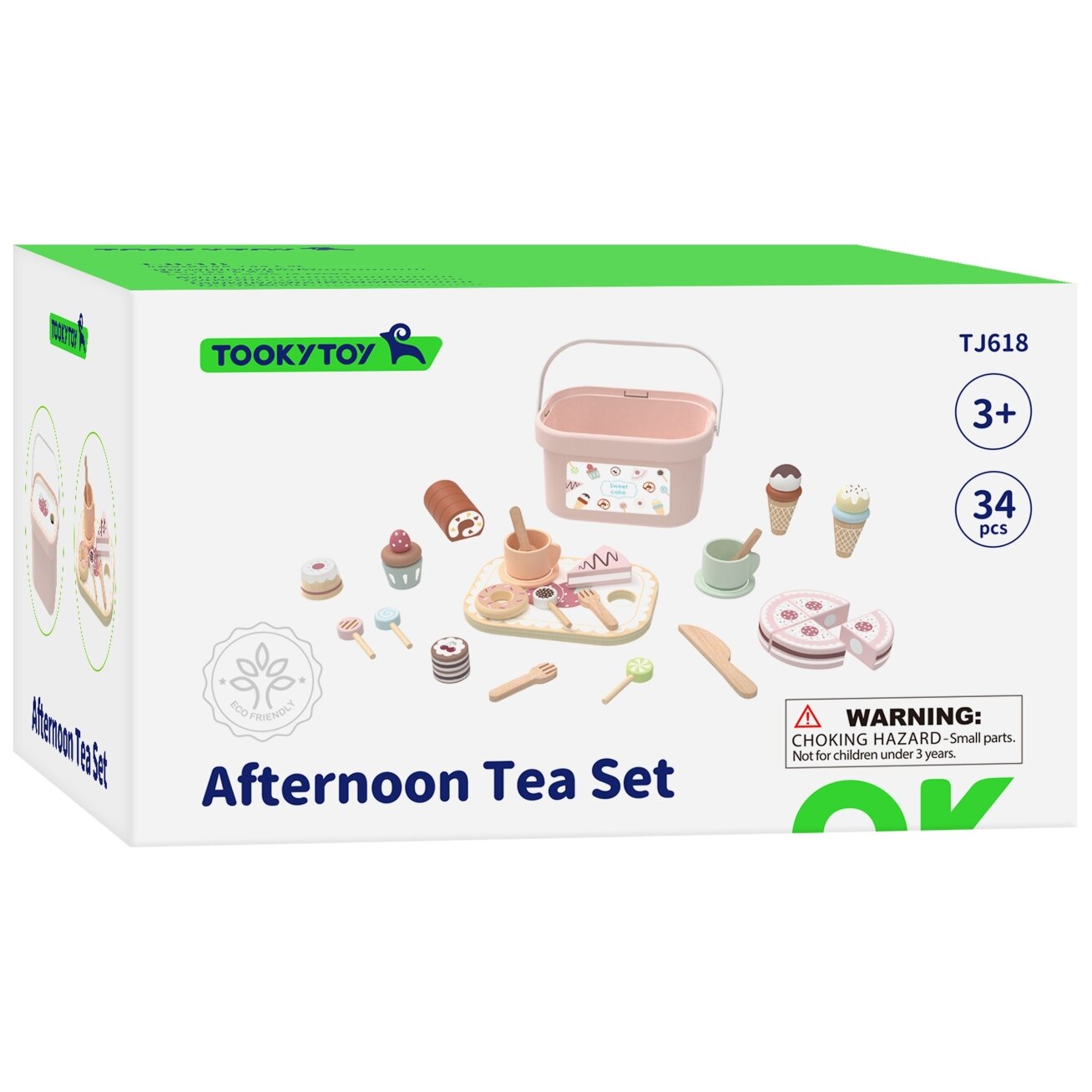 TOOKY TOY Sweet Cake medinis saldumynų rinkinys dėžutėje Konditerija Ledainė 7 TOOKY TOY Sweet Cake medinis saldumynų rinkinys dėžutėje Konditerija Ledainė 7