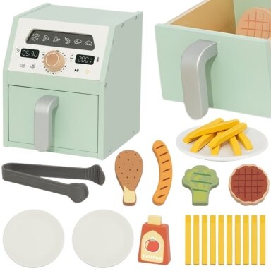 TOOKY TOY Medinė Air Fryer karšto oro gruzdintuvė be riebalų