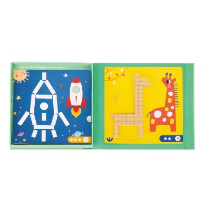 TOOKY TOY Dėlionė Loginis žaidimas Galvosūkiai Magnetinės kaladėlės vaikams 49 el. 19 TOOKY TOY Dėlionė Loginis žaidimas Galvosūkiai Magnetinės kaladėlės vaikams 49 el. 19