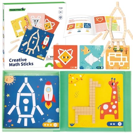 TOOKY TOY Dėlionė Loginis žaidimas Galvosūkiai Magnetinės kaladėlės vaikams 49 el. TOOKY TOY Dėlionė Loginis žaidimas Galvosūkiai Magnetinės kaladėlės vaikams 49 el.