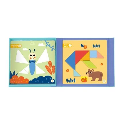 TOOKY TOY Tangram dėlionė vaikams – formų mokymasis, figūros, formos, 18 el. 13