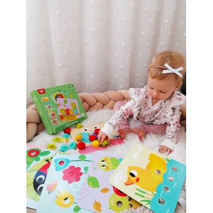TOOKY TOY Dėlionė Kaladėlės vaikams Gyvūnai Derinimas Formų ir spalvų mokymasis + kortelės 2