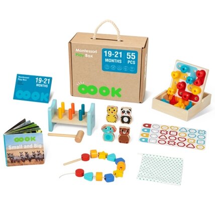 TOOKY TOY Box Dėžutė XXL Montessori edukacinė 7in1 sensorinė 19-21 mėn. 8
