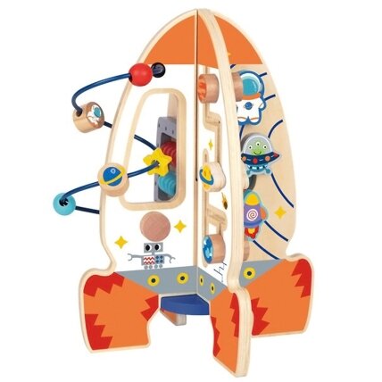 Tooky Toy Didelė medinė daugiafunkcė edukacinė raketa 5 Tooky Toy Didelė medinė daugiafunkcė edukacinė raketa 5