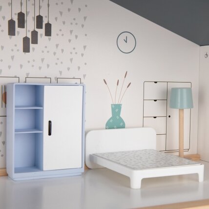 TOOKY TOY Didelis medinis lėlių namelis + figūrėlės FSC 10