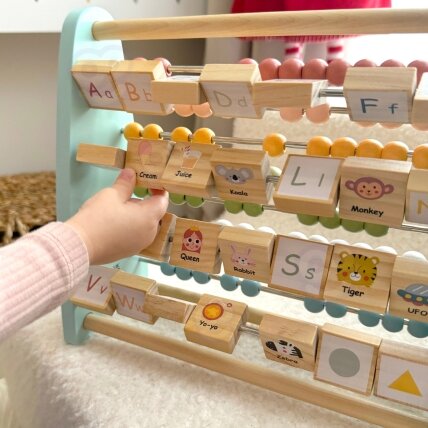 TOOKY TOY Dvipusis skaitliukas Abėcėlė Paveikslėliai 3 TOOKY TOY Dvipusis skaitliukas Abėcėlė Paveikslėliai 3
