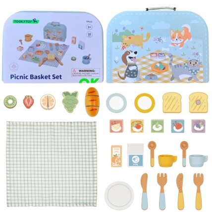 TOOKY TOY Pikniko rinkinys Pjaustomi vaisiai Pusryčių rinkinys 13 TOOKY TOY Pikniko rinkinys Pjaustomi vaisiai Pusryčių rinkinys 13