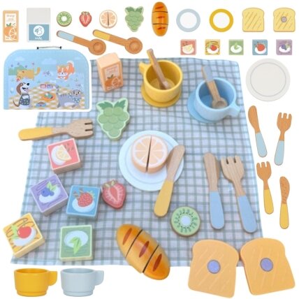 TOOKY TOY Pikniko rinkinys Pjaustomi vaisiai Pusryčių rinkinys 9 TOOKY TOY Pikniko rinkinys Pjaustomi vaisiai Pusryčių rinkinys 9