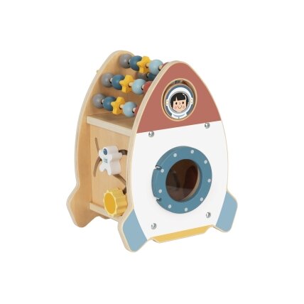 TOOKY TOY Kosminė veiklų raketa – rūšiuoklis, labirintas, medinė 8