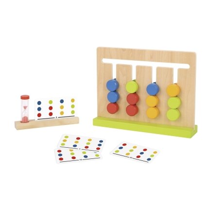 TOOKY TOY Loginis žaidimas – užduočių dėlionė laikui, spalvos, 30 raštų, 18 el. 1