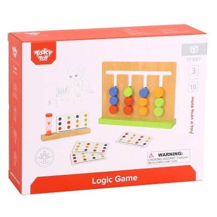 TOOKY TOY Loginis žaidimas – užduočių dėlionė laikui, spalvos, 30 raštų, 18 el. 6 TOOKY TOY Loginis žaidimas – užduočių dėlionė laikui, spalvos, 30 raštų, 18 el. 6
