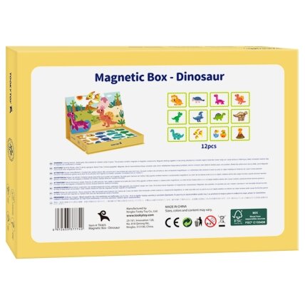 TOOKY TOY Magnetinė dėlionė Dinozaurai Puzzle 10 TOOKY TOY Magnetinė dėlionė Dinozaurai Puzzle 10