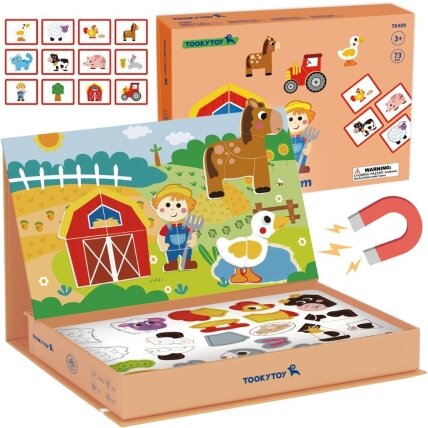 TOOKY TOY Magnetinė dėlionė Ūkis Puzzle