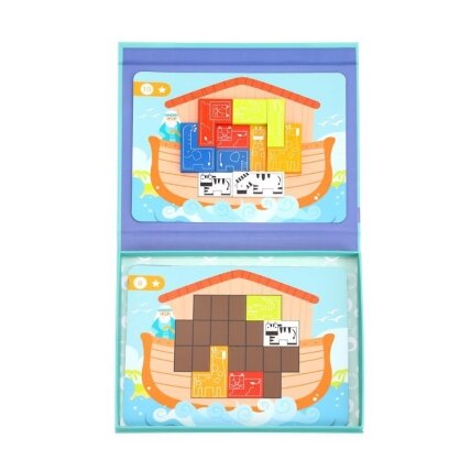 TOOKY TOY Magnetinė Montessori loginė dėlionė Puzzle Tetris Nojaus arka 26 el. 1 TOOKY TOY Magnetinė Montessori loginė dėlionė Puzzle Tetris Nojaus arka 26 el. 1