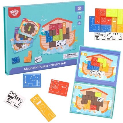 TOOKY TOY Magnetinė Montessori loginė dėlionė Puzzle Tetris Nojaus arka 26 el. TOOKY TOY Magnetinė Montessori loginė dėlionė Puzzle Tetris Nojaus arka 26 el.