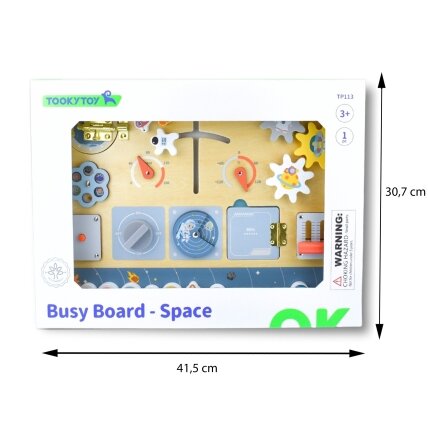 TOOKY TOY Medinė Montessori edukacinė veiklos lenta Astronautas Kosminis laivas 7 TOOKY TOY Medinė Montessori edukacinė veiklos lenta Astronautas Kosminis laivas 7