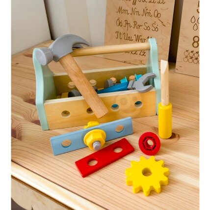 TOOKY TOY Medinė įrankių dėžė Rinkinys 18 vnt. 3 TOOKY TOY Medinė įrankių dėžė Rinkinys 18 vnt. 3