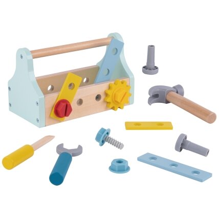 TOOKY TOY Medinė įrankių dėžė Rinkinys 18 vnt. 6 TOOKY TOY Medinė įrankių dėžė Rinkinys 18 vnt. 6