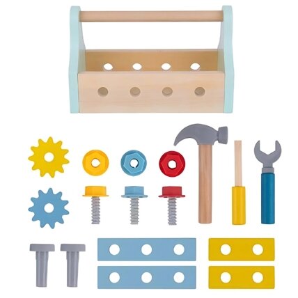 TOOKY TOY Medinė įrankių dėžė Rinkinys 18 vnt. 7 TOOKY TOY Medinė įrankių dėžė Rinkinys 18 vnt. 7