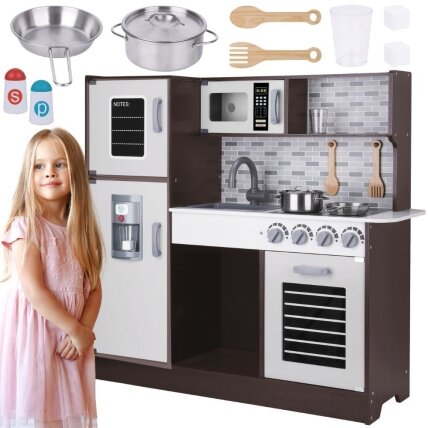 TOOKY TOY Moderni medinė virtuvėlė su priedais