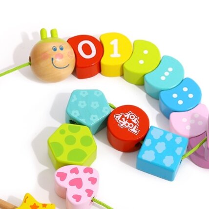 TOOKY TOY Medinės suveriamos kaladėlės Vikšras Skaičiavimo mokymasis 20 vnt. 2