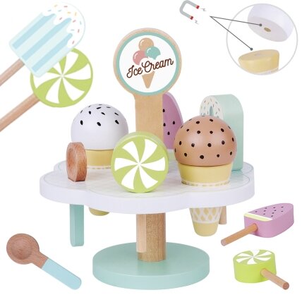 TOOKY TOY Mediniai magnetiniai ledai su stovu 1 TOOKY TOY Mediniai magnetiniai ledai su stovu 1