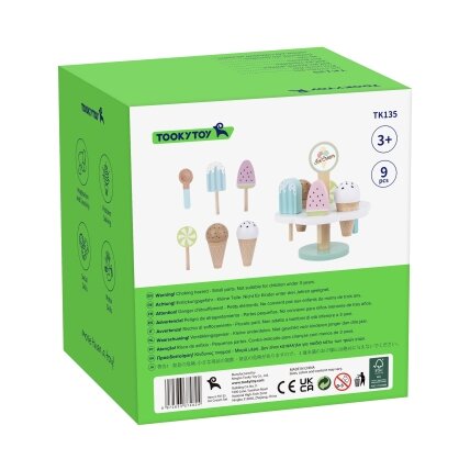 TOOKY TOY Mediniai magnetiniai ledai su stovu 14